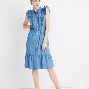 Madewell Ruffled Denim Dress